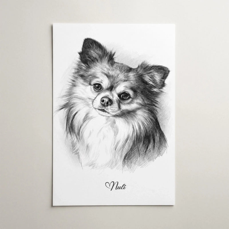 Portrait personnalisé en style crayon