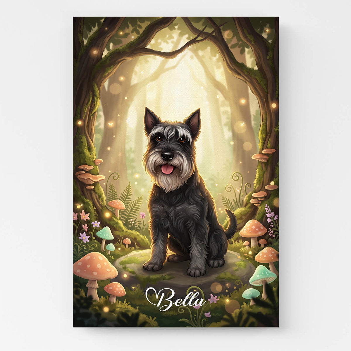 Portrait de chien en style fantasy / cartoon d'après ta photo - toile