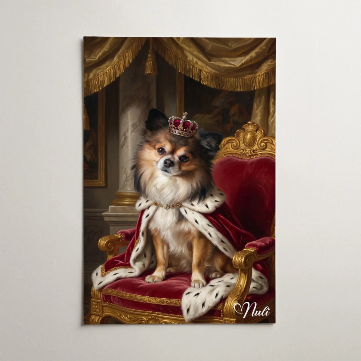 Portrait de chien dans le style Renaissance d'après ta photo - affiche