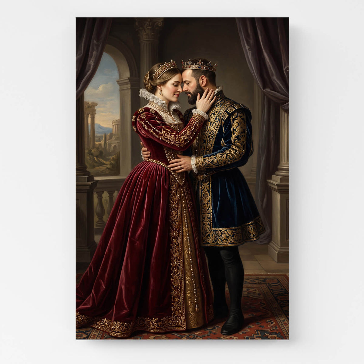 Portrait aristocrate de couple et de famille d'après ta photo - toile
