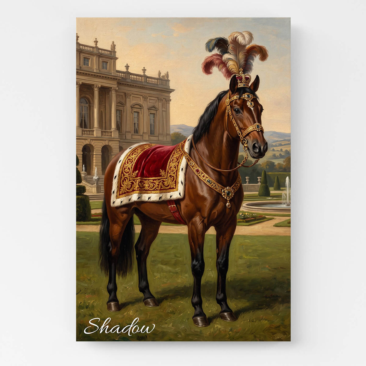 Portrait de cheval dans le style Renaissance d'après ta photo - toile