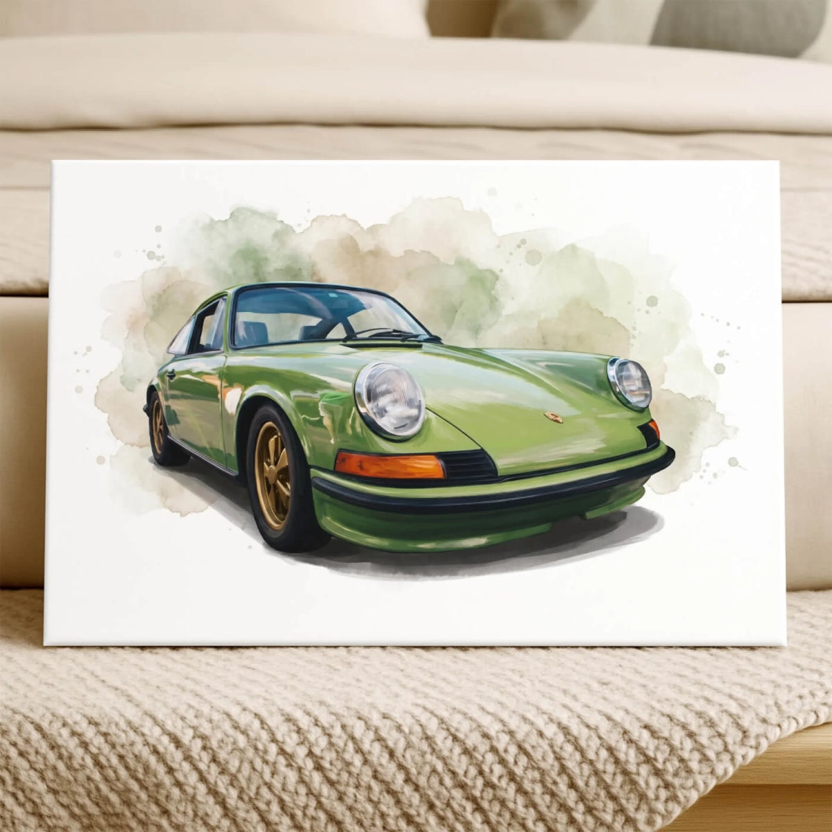Portrait de voiture style aquarelle d'après ta photo - toile