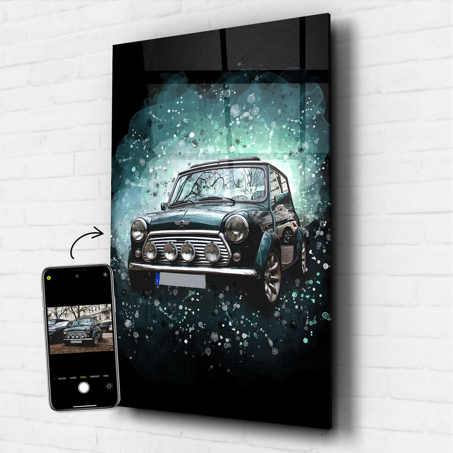 Auto Wandbild personalisiertes Geschenk