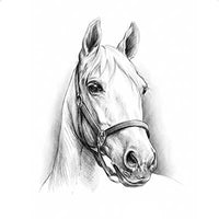 Cheval au crayon