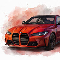 Voiture aquarelle