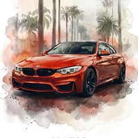 Voiture aquarelle