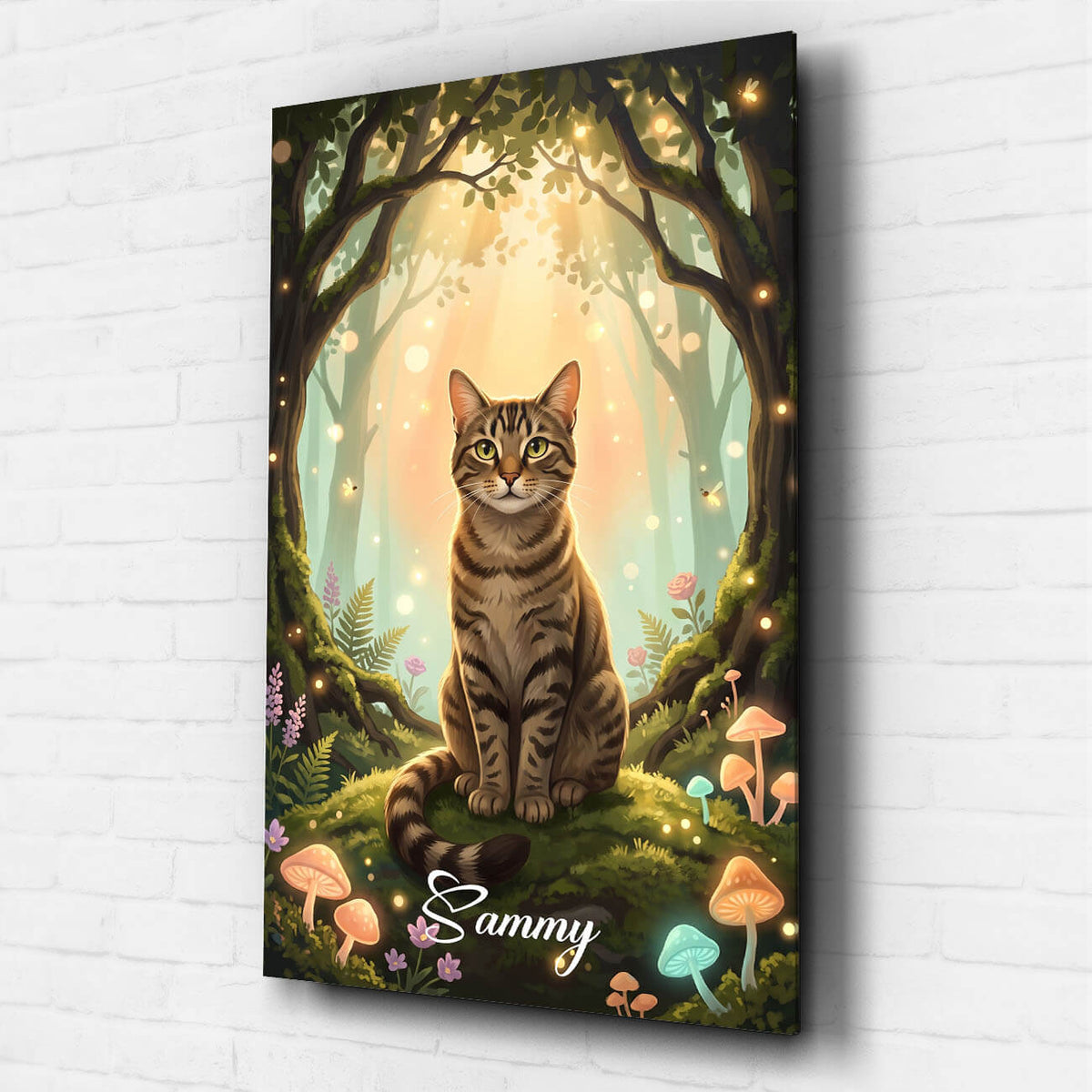 Portrait de chat en style fantasy / cartoon d'après ta photo - verre acrylique