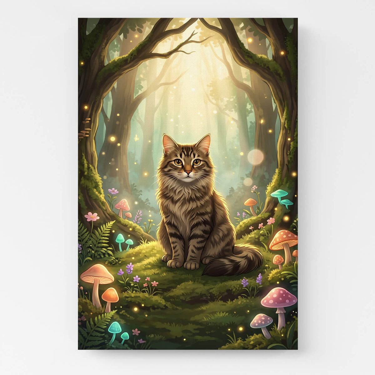 Portrait de chat en style fantasy / cartoon d'après ta photo - toile