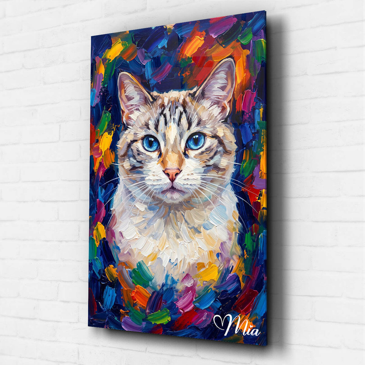 Portrait de chat en style pop art d'après ta photo - verre acrylique
