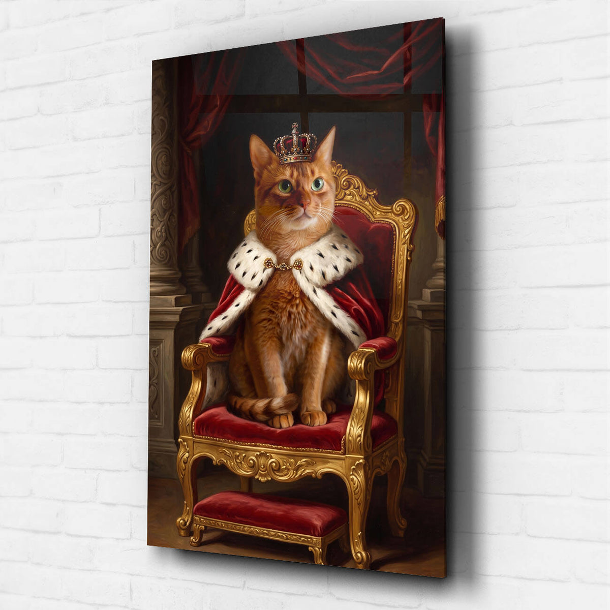 Portrait de chat dans le style Renaissance d'après ta photo - verre acrylique