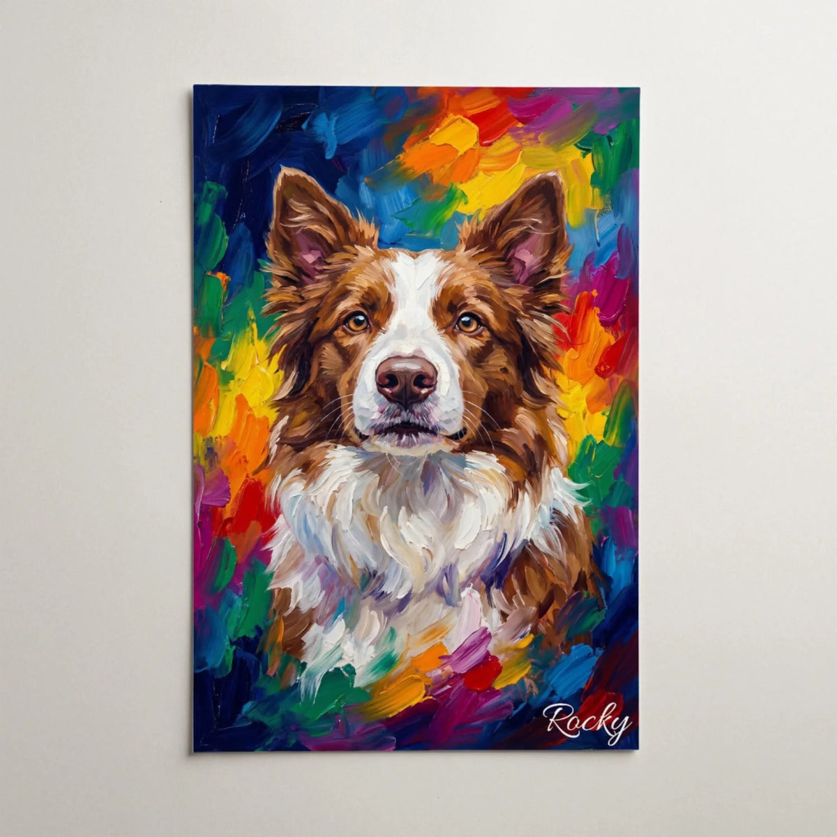 Portrait de chien en style pop art d'après ta photo - affiche