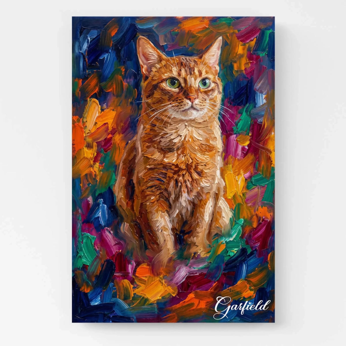 Portrait de chat en style pop art d'après ta photo - toile