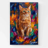 Portrait de chat style pop art d'après ta photo - toile