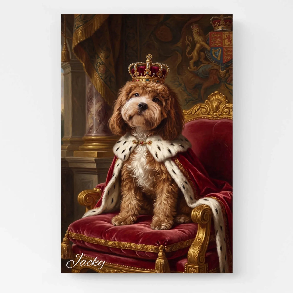 Portrait de chien dans le style Renaissance d'après ta photo - toile