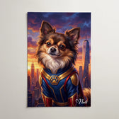 Portrait de chien en super-héros d'après ta photo - affiche