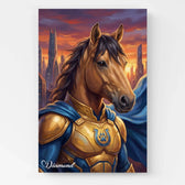 Portrait de cheval en super-héros d'après ta photo - toile