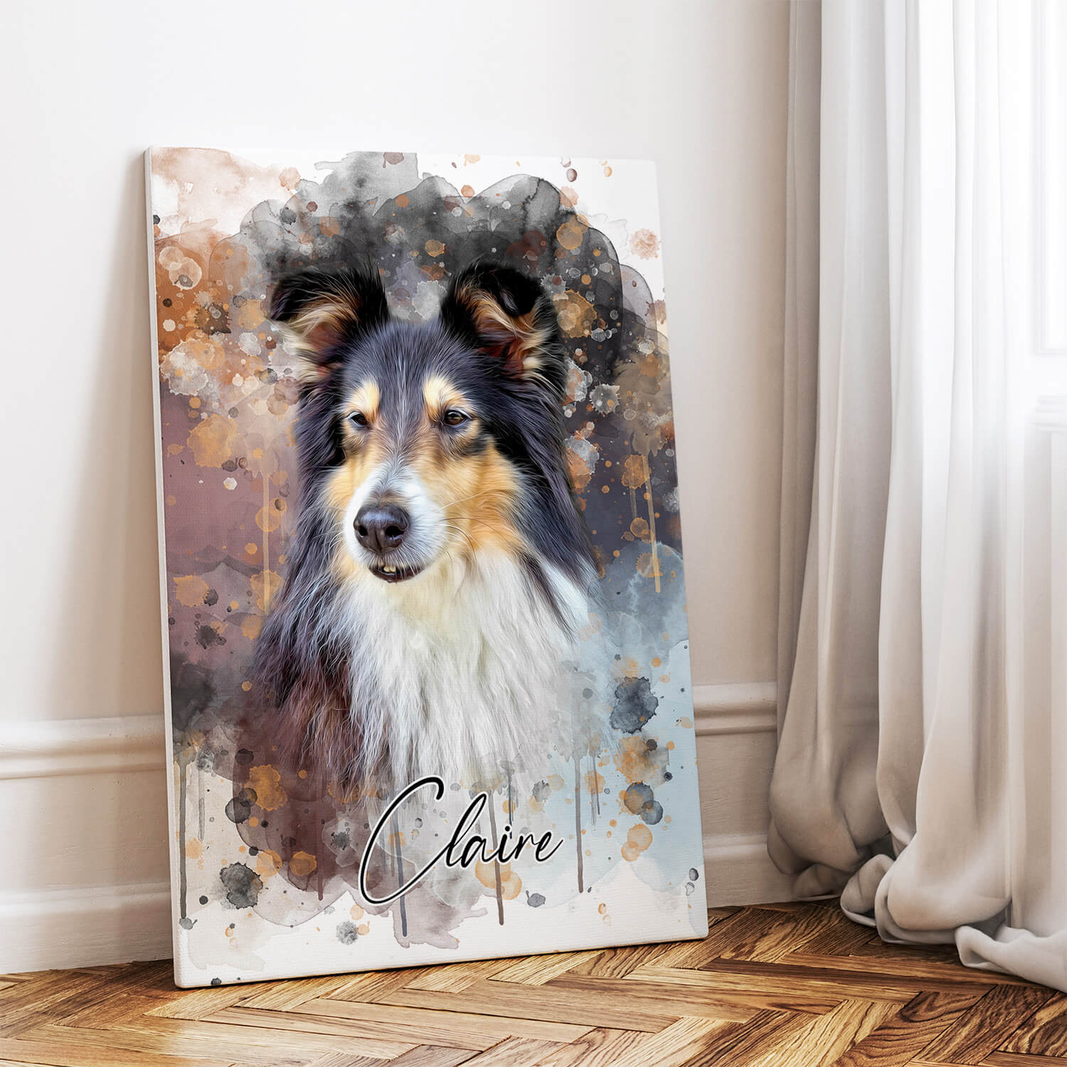 Portrait d'animal dans un style aquarelle