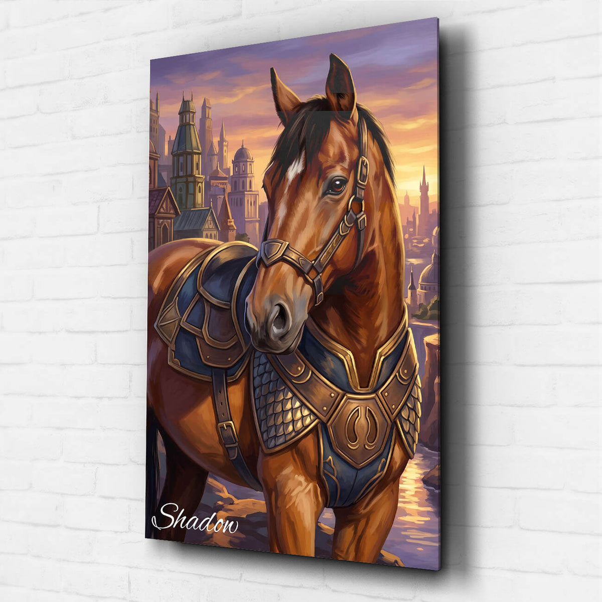 Portrait de cheval en super-héros d'après ta photo - verre acrylique