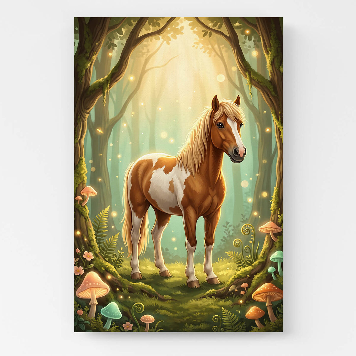 Portrait de cheval en style fantasy / cartoon d'après ta photo - toile
