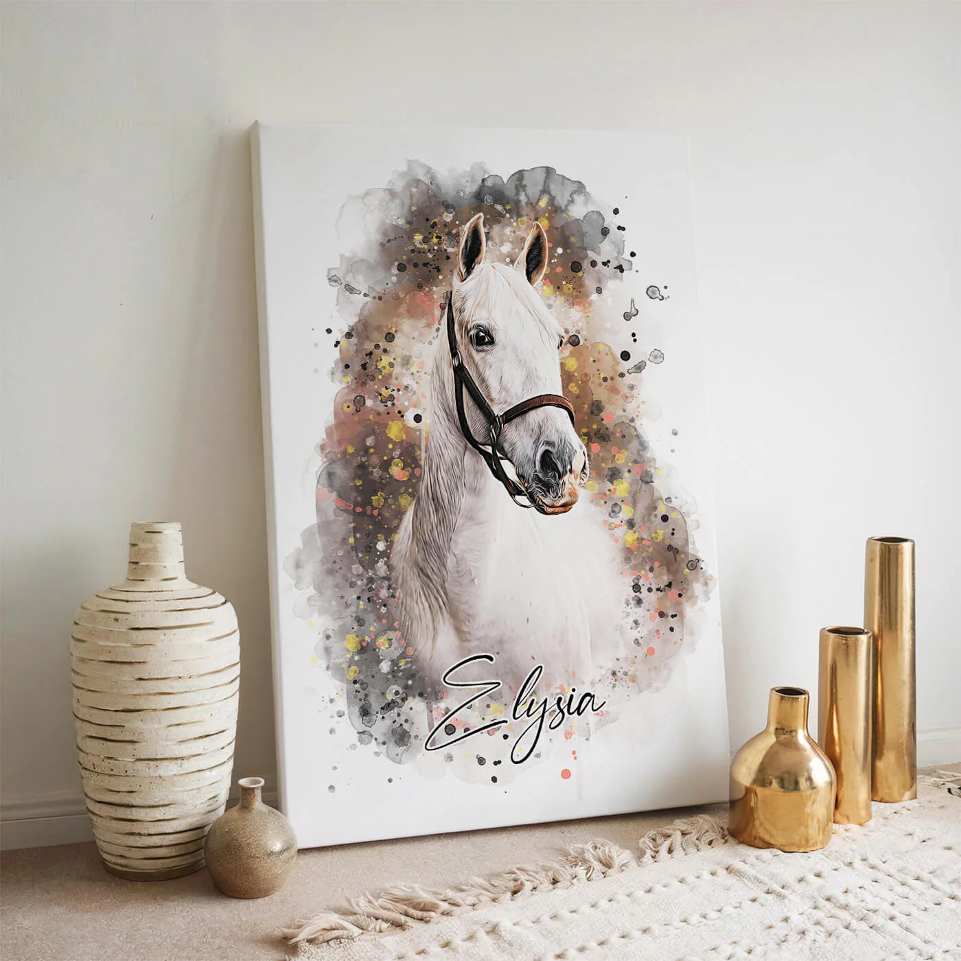 Portrait d'animal dans un style aquarelle