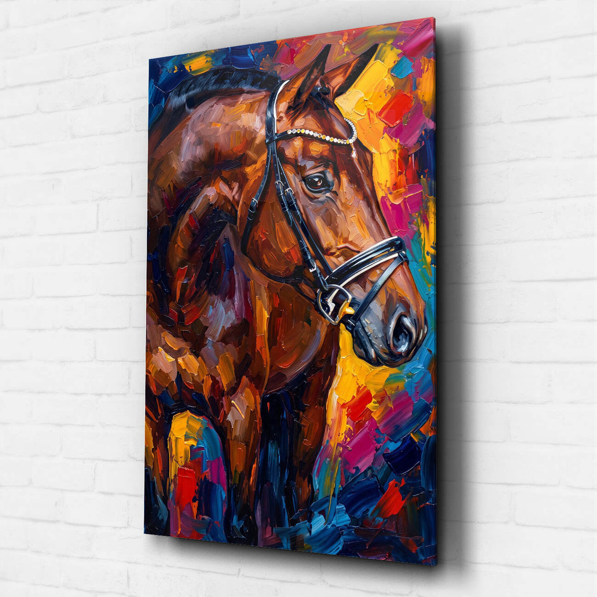 Portrait de cheval en style pop art d'après ta photo - verre acrylique