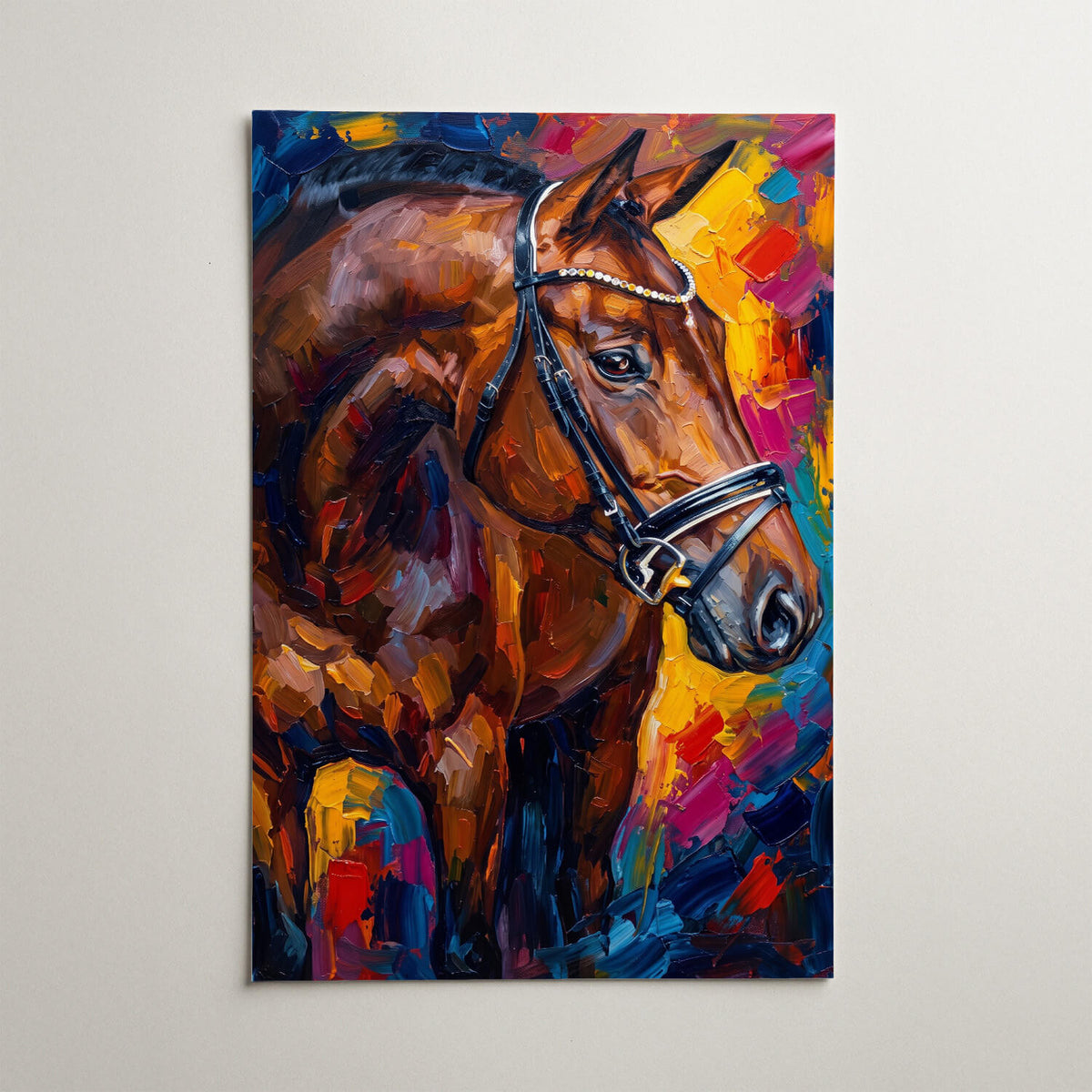 Portrait de cheval en style pop art d'après ta photo - affiche