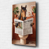 Portrait de chien sur les toilettes d'après ta photo - verre acrylique