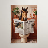 Portrait de chien sur les toilettes d'après ta photo - affiche